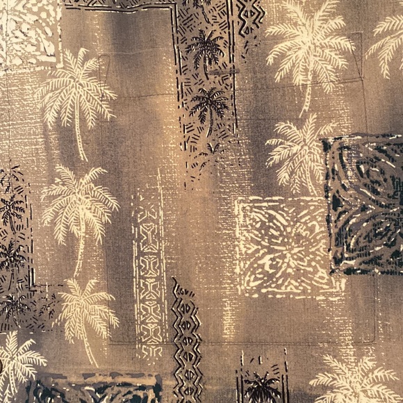 Moda Campia men’s button down shirt grey’s black & white palm trees - Picture 6 of 6